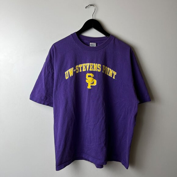 UW Stevens Point SP T Shirt Vintage Y2K Adult Purple Extra Large XL Graphic Tee - Picture 8 of 11